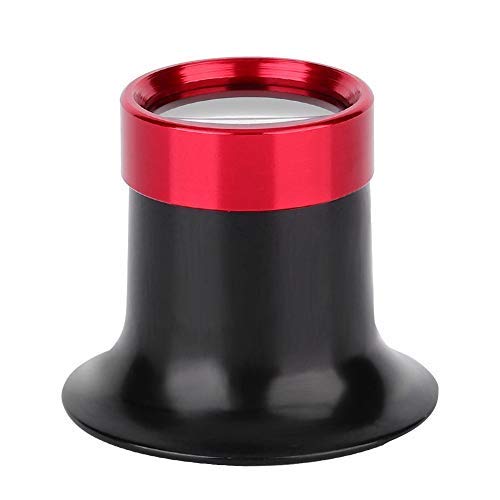 Salmue 10X Jewelry Loop Magnifier Aluminum Alloy Single Small Lightweight Eye Magnifying Loupe for Repair Watch Glass for Gems Jewelry Coins Stamps
